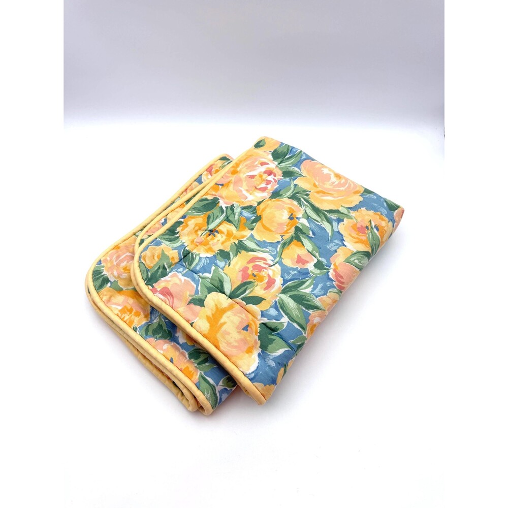 Vintage Croscill Pair of Floral Fiesta Pillow Shams 24” x 30”
